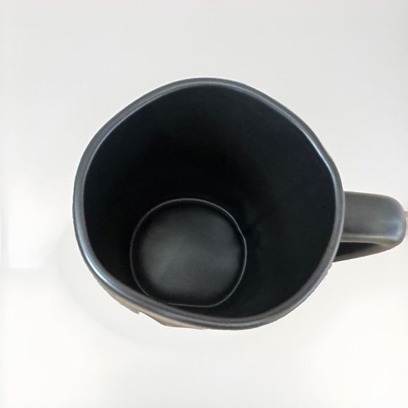 RAE DUNN "DOG DAD" COFFEE MUG SOLID BLACK WHITE LetteringDOUBLE SIDED 2024 - Picture 3 of 5